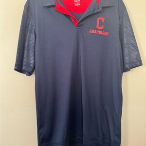 Majestic Navy and Red Guardians Polo Cleveland Baseball Tribe Size Medium